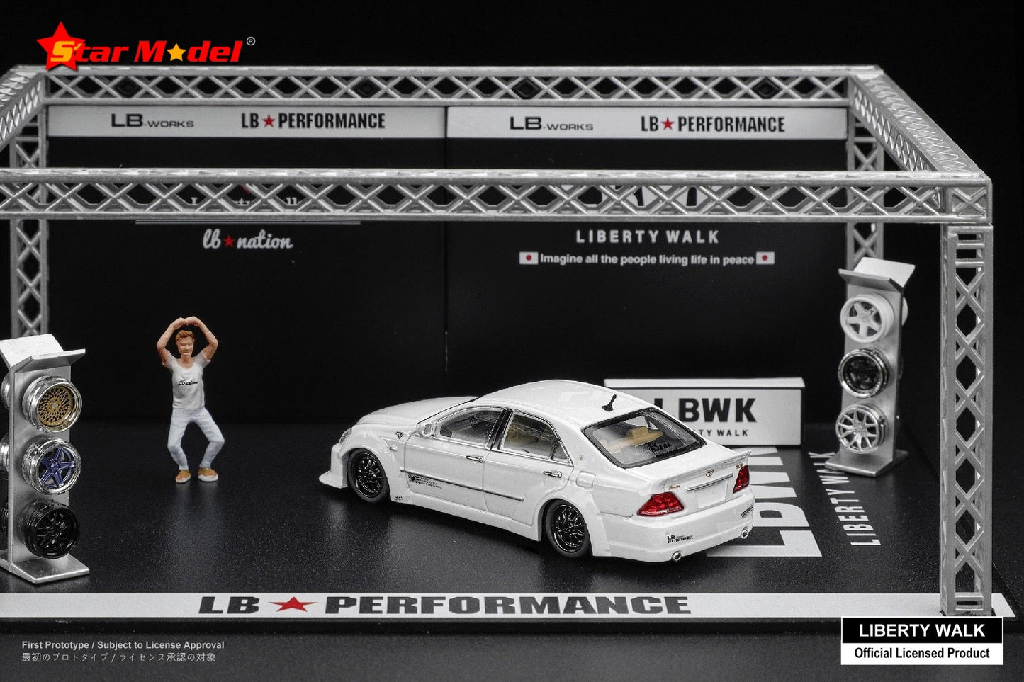 [ PREORDER ] Star Model - 1:64 LBWK licensed Crown The 12nd Generation S180,LB nation diecast model car - White - MODEL CARS UKMODEL CAR#INNO64##TARMAC##diecast_model#