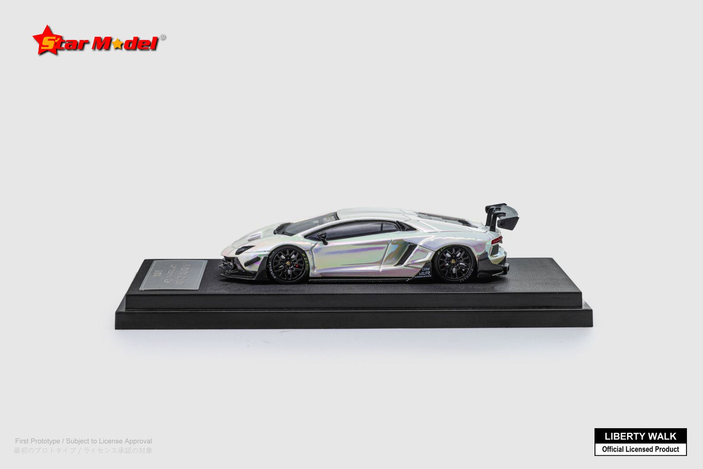 [ PREORDER ] Star Model 1/64 - Liberty Walk Aventador LP700-4 LBWK 2.0 diecast Model - Chrome Rainbow White - MODEL CAR UKMODEL CAR#INNO64##TARMAC##diecast_model#