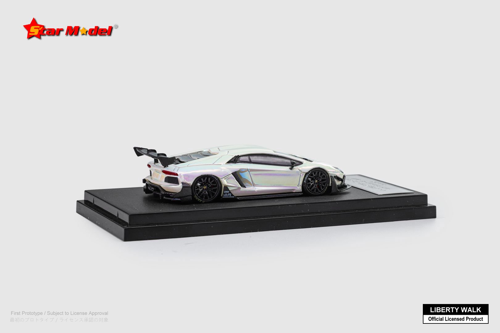 [ PREORDER ] Star Model 1/64 - Liberty Walk Aventador LP700-4 LBWK 2.0 diecast Model - Chrome Rainbow White - MODEL CAR UKMODEL CAR#INNO64##TARMAC##diecast_model#