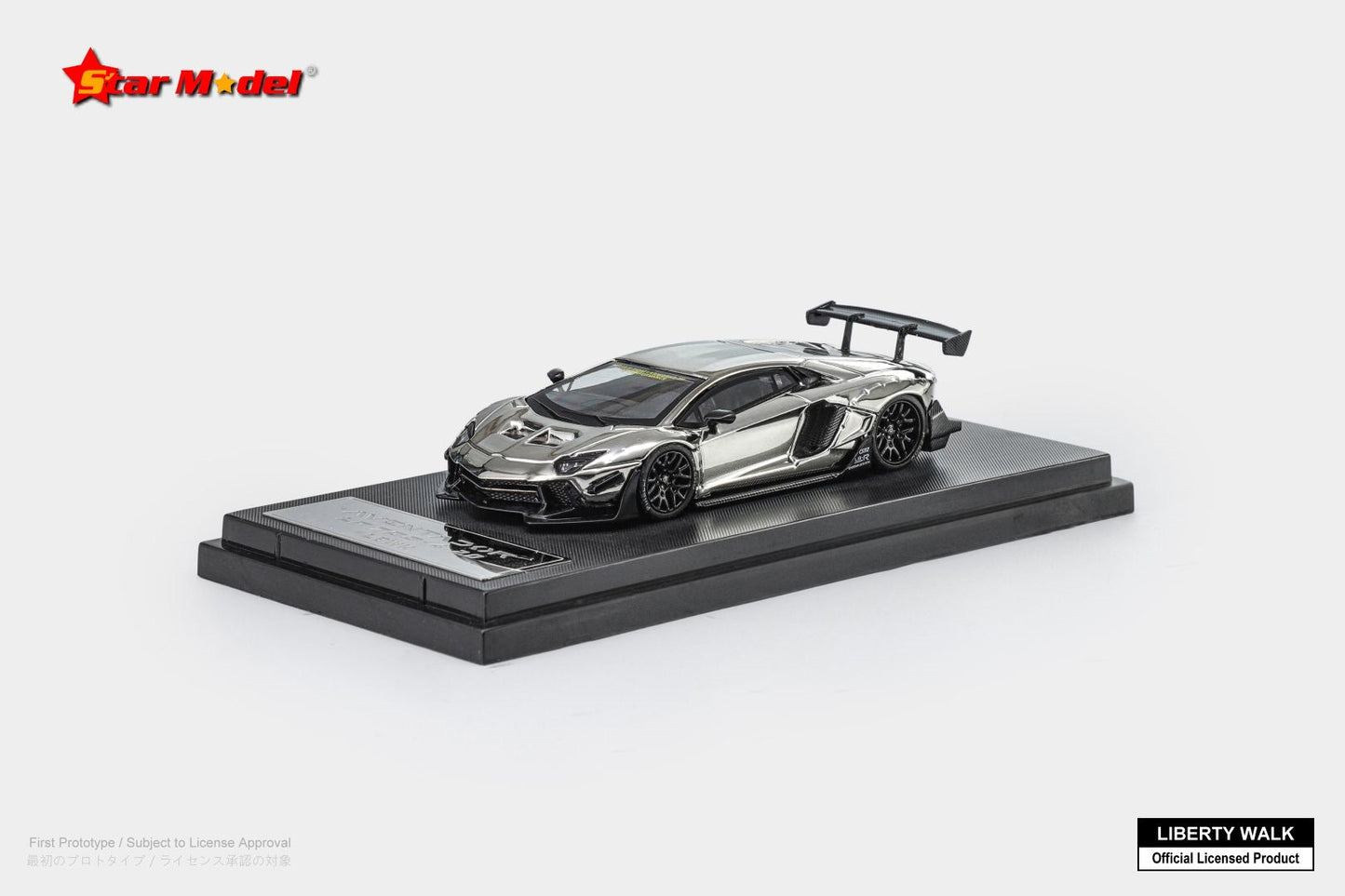 [ PREORDER ] Star Model 1/64 - Liberty Walk Aventador LP700-4 LBWK 2.0 diecast Model - Chrome Silver - MODEL CAR UKMODEL CAR#INNO64##TARMAC##diecast_model#