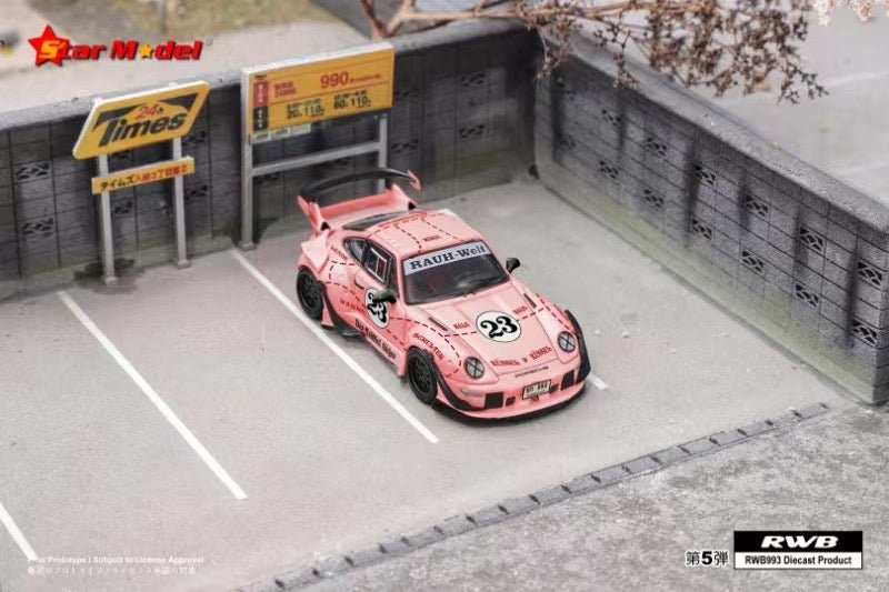 [ PREORDER ] Star Model - 1:64 Pink Pig/ (Der Truffel Jager) RWB 993 GT Wing diecast model car - MODEL CARS UKMODEL CAR#INNO64##TARMAC##diecast_model#