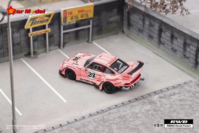 [ PREORDER ] Star Model - 1:64 Pink Pig/ (Der Truffel Jager) RWB 993 GT Wing diecast model car - MODEL CARS UKMODEL CAR#INNO64##TARMAC##diecast_model#