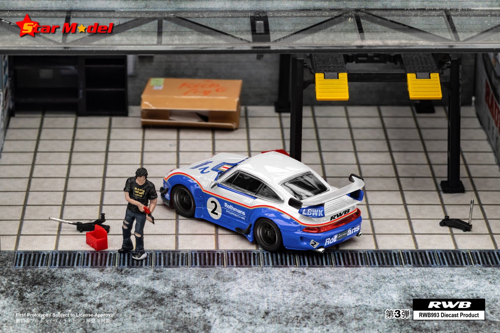 [ PREORDER ] Star Model - 1:64 PORSCHE Rauh-Welt RWB993 GT wing diecast model - Rothmans LBWK #2 Ordinary - MODEL CARS UKMODEL CAR#INNO64##TARMAC##diecast_model#