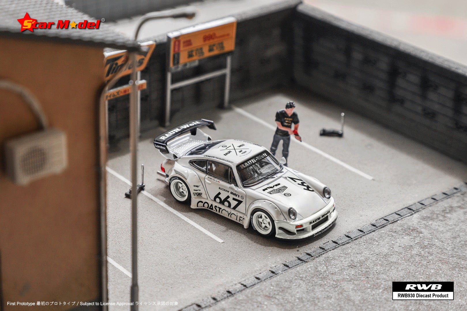 Tarmac Works 1/64 Porsche 930 purchases RWB Coastcycles Diecast Car Model