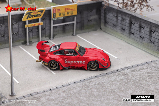 [ PREORDER ] Star Model - 1:64 Rauh-Welt , RWB993 GT rear wing version, including exhaust details - Supreme Red ordinary - MODEL CARS UKMODEL CAR#INNO64##TARMAC##diecast_model#