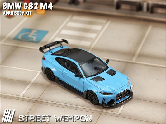 [ PREORDER ] STREET WEAPON SW - 1/64 BMW G82 M4 ADRO BODY KIT Widebody diecast model car - Miami Blue - MODEL CARS UKMODEL CAR#INNO64##TARMAC##diecast_model#