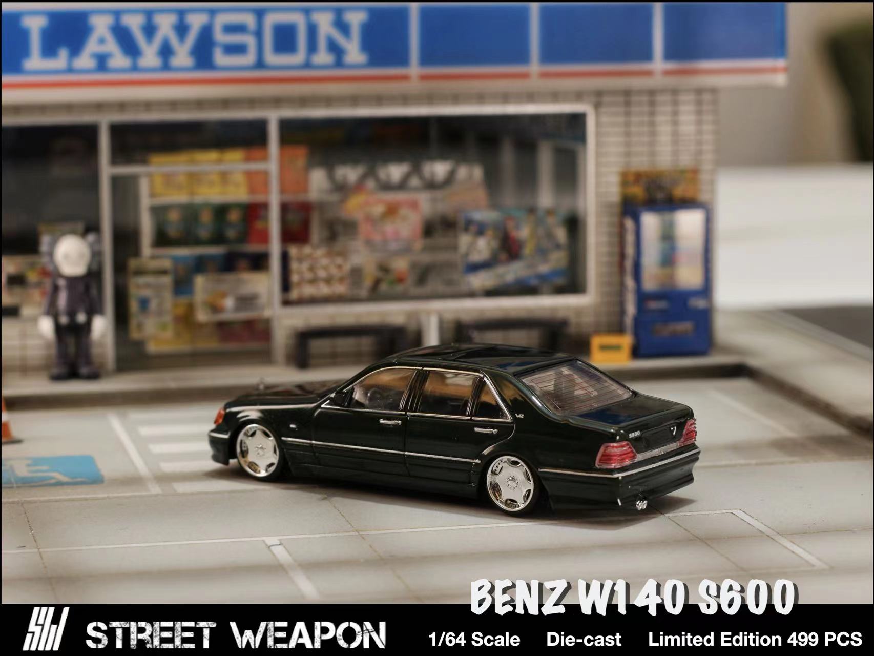 [ PREORDER ] STREET WEAPON SW - 1/64 BMW W140 diecast model - green - MODEL CARS UKMODEL CAR#INNO64##TARMAC##diecast_model#