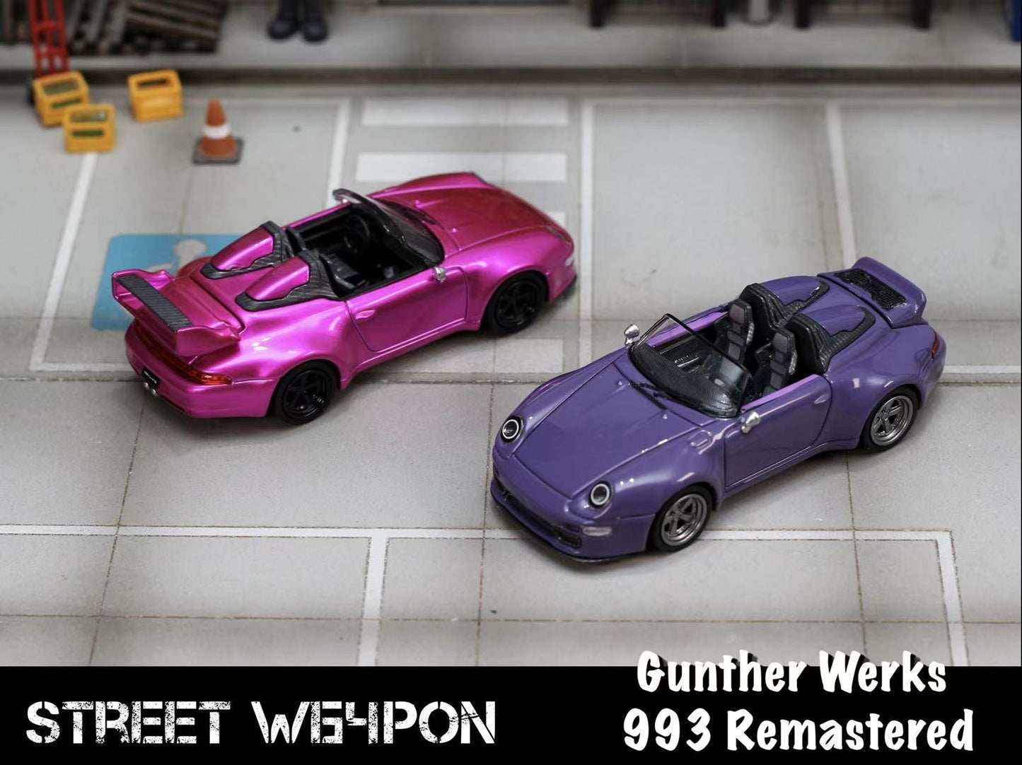 [ PREORDER ] STREET WEAPON SW - 1/64 Gunther Werks 991 Remastered diecast model car - A/Dark Purple convertible (副本) - MODEL CARS UKMODEL CAR#INNO64##TARMAC##diecast_model#