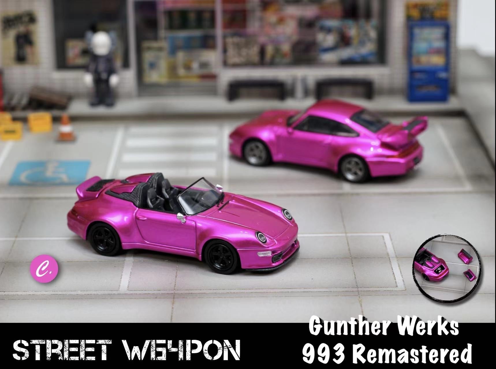 [ PREORDER ] STREET WEAPON SW - 1/64 Gunther Werks 991 Remastered diecast model car - A/Dark Purple convertible (副本) - MODEL CARS UKMODEL CAR#INNO64##TARMAC##diecast_model#