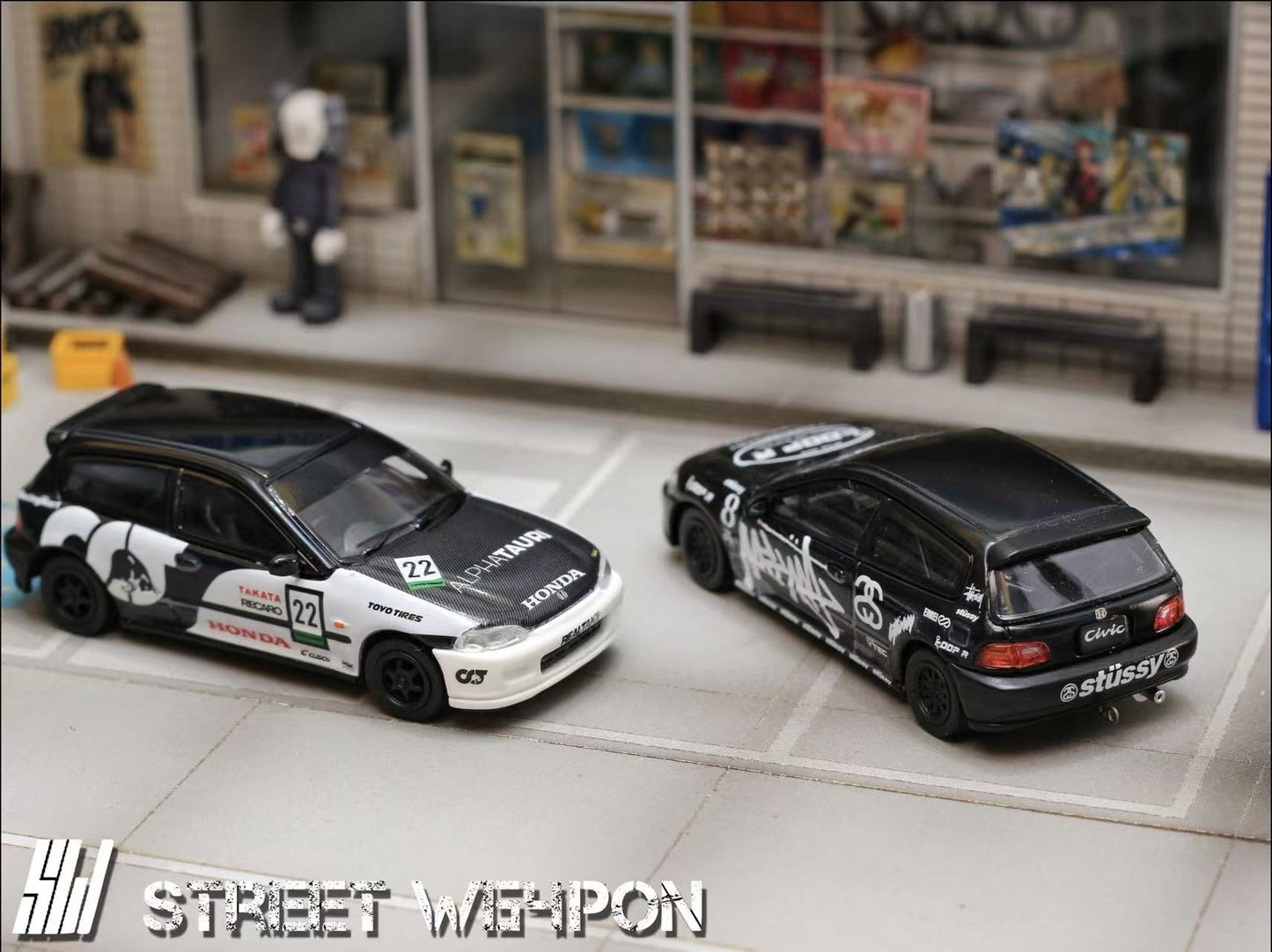 [ PREORDER ] STREET WEAPON SW - 1/64 Honda Civic EG6 diecast model car - B/RedBull - MODEL CARS UKMODEL CAR#INNO64##TARMAC##diecast_model#