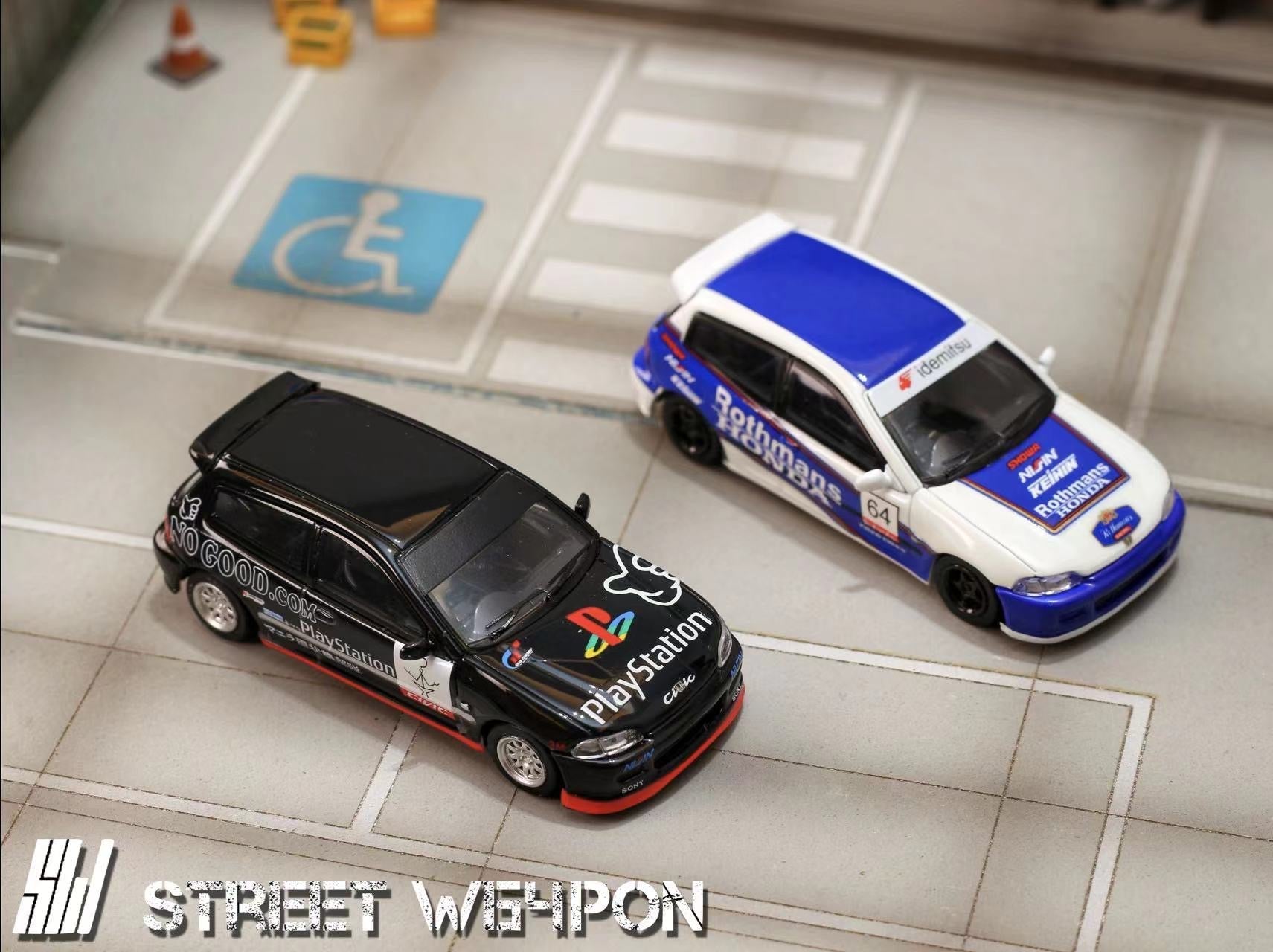 [ PREORDER ] STREET WEAPON SW - 1/64 HONDA Spoon EG6 PlayStation diecast model car - MODEL CARS UKMODEL CAR#INNO64##TARMAC##diecast_model#