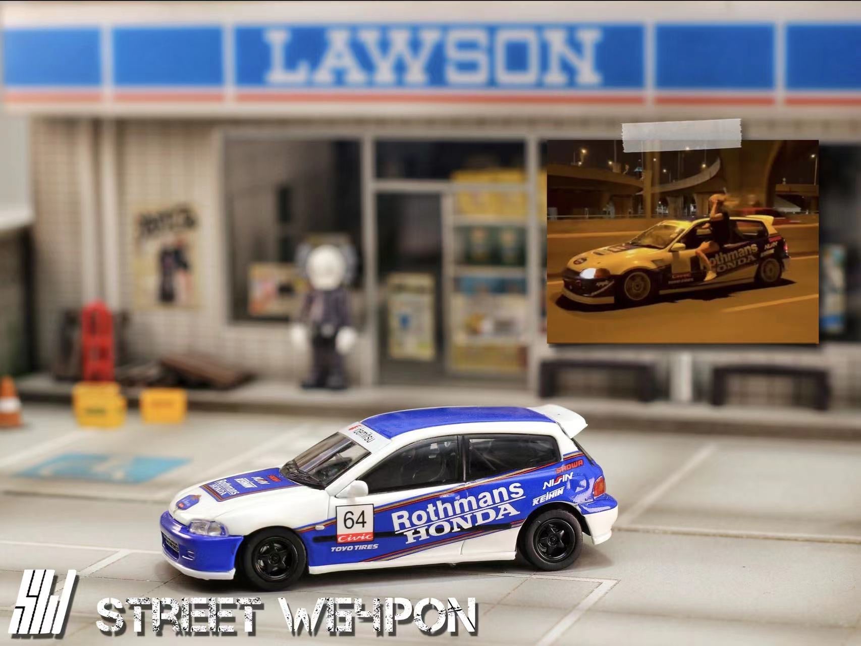 [ PREORDER ] STREET WEAPON SW - 1/64 HONDA Spoon EG6 PlayStation diecast model car - MODEL CARS UKMODEL CAR#INNO64##TARMAC##diecast_model#