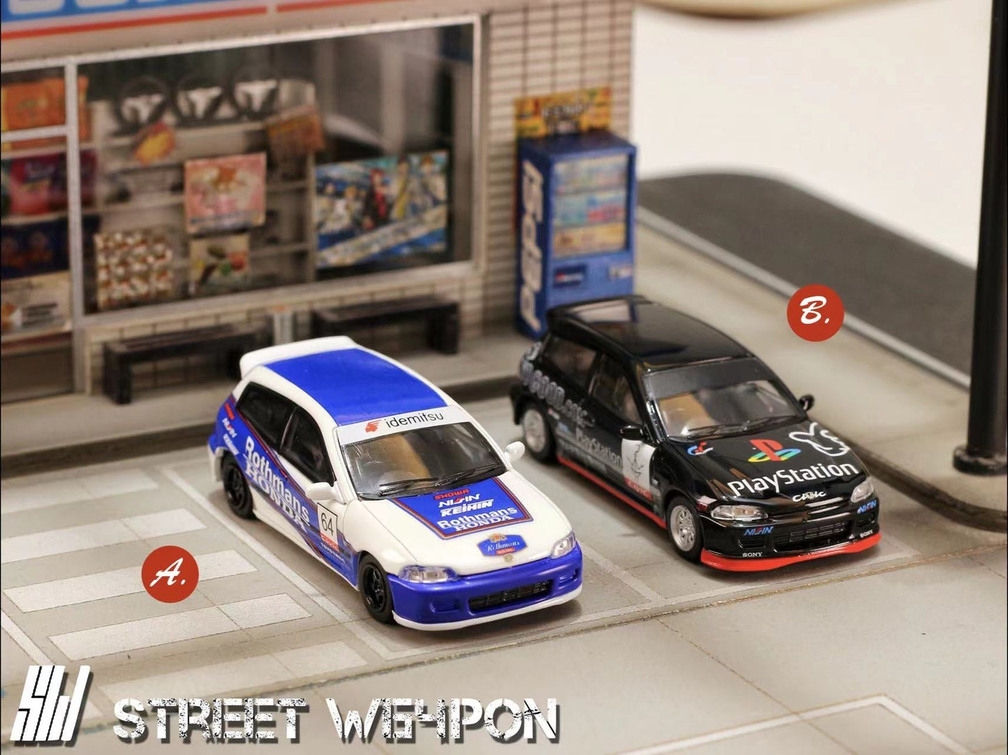 [ PREORDER ] STREET WEAPON SW - 1/64 HONDA Spoon EG6 Rothmans diecast model car - MODEL CARS UKMODEL CAR#INNO64##TARMAC##diecast_model#