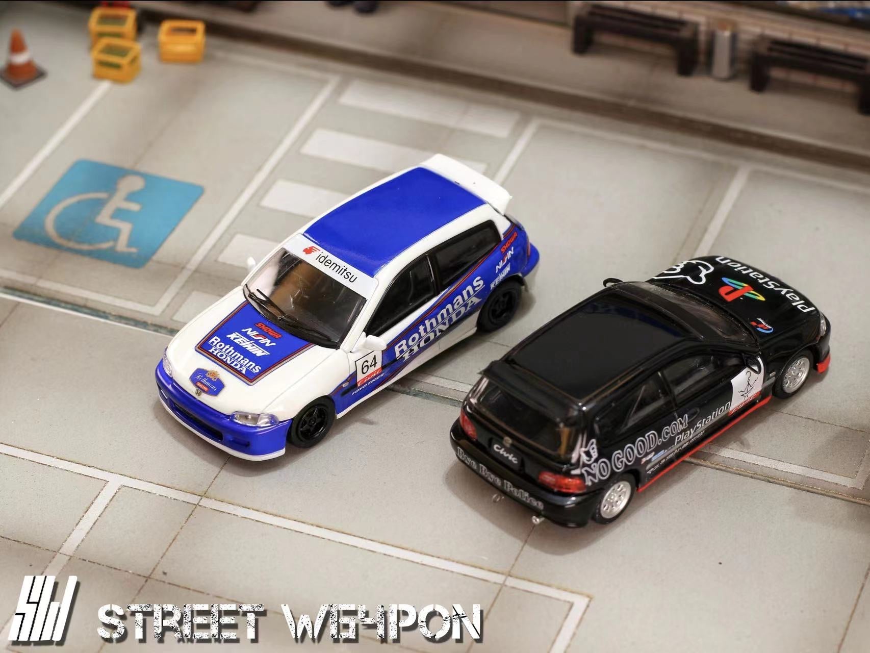 [ PREORDER ] STREET WEAPON SW - 1/64 HONDA Spoon EG6 Rothmans diecast model car - MODEL CARS UKMODEL CAR#INNO64##TARMAC##diecast_model#