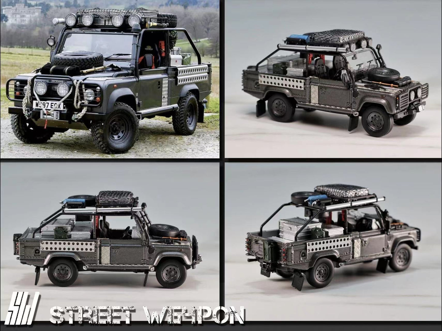 [ PREORDER ] STREET WEAPON SW - 1/64 Land Rover Defender Tomb Raider livery diecast model car - MODEL CARS UKMODEL CAR#INNO64##TARMAC##diecast_model#