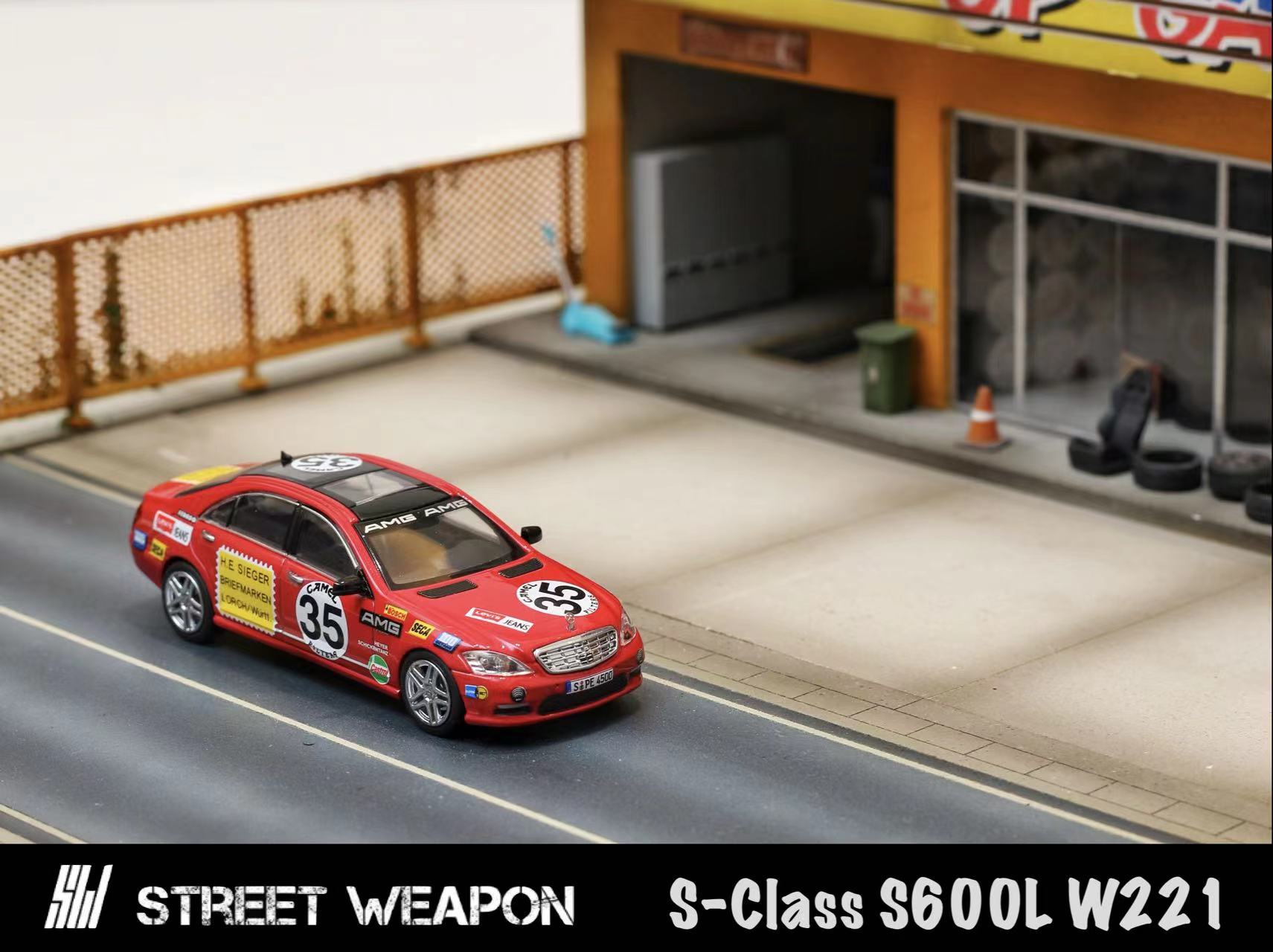 [ PREORDER ] STREET WEAPON SW - 1/64 Mercedes - Benz S - Class S600L W221 Red Pig diecast model car - MODEL CARS UKMODEL CAR#INNO64##TARMAC##diecast_model#