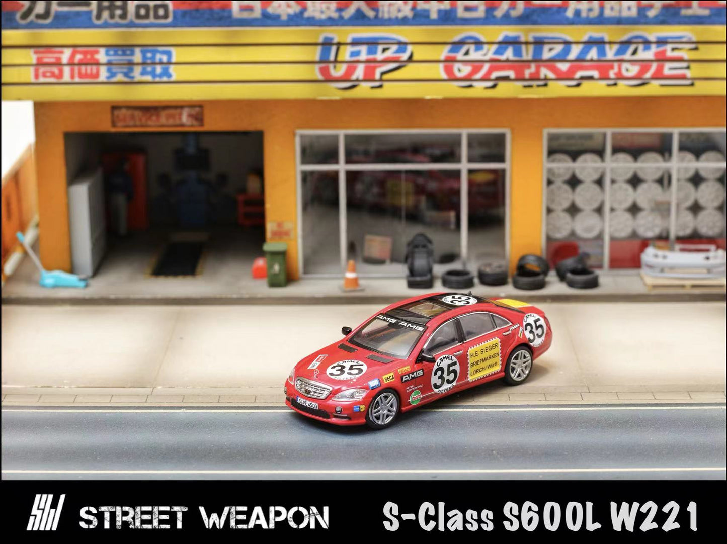 [ PREORDER ] STREET WEAPON SW - 1/64 Mercedes - Benz S - Class S600L W221 Red Pig diecast model car - MODEL CARS UKMODEL CAR#INNO64##TARMAC##diecast_model#