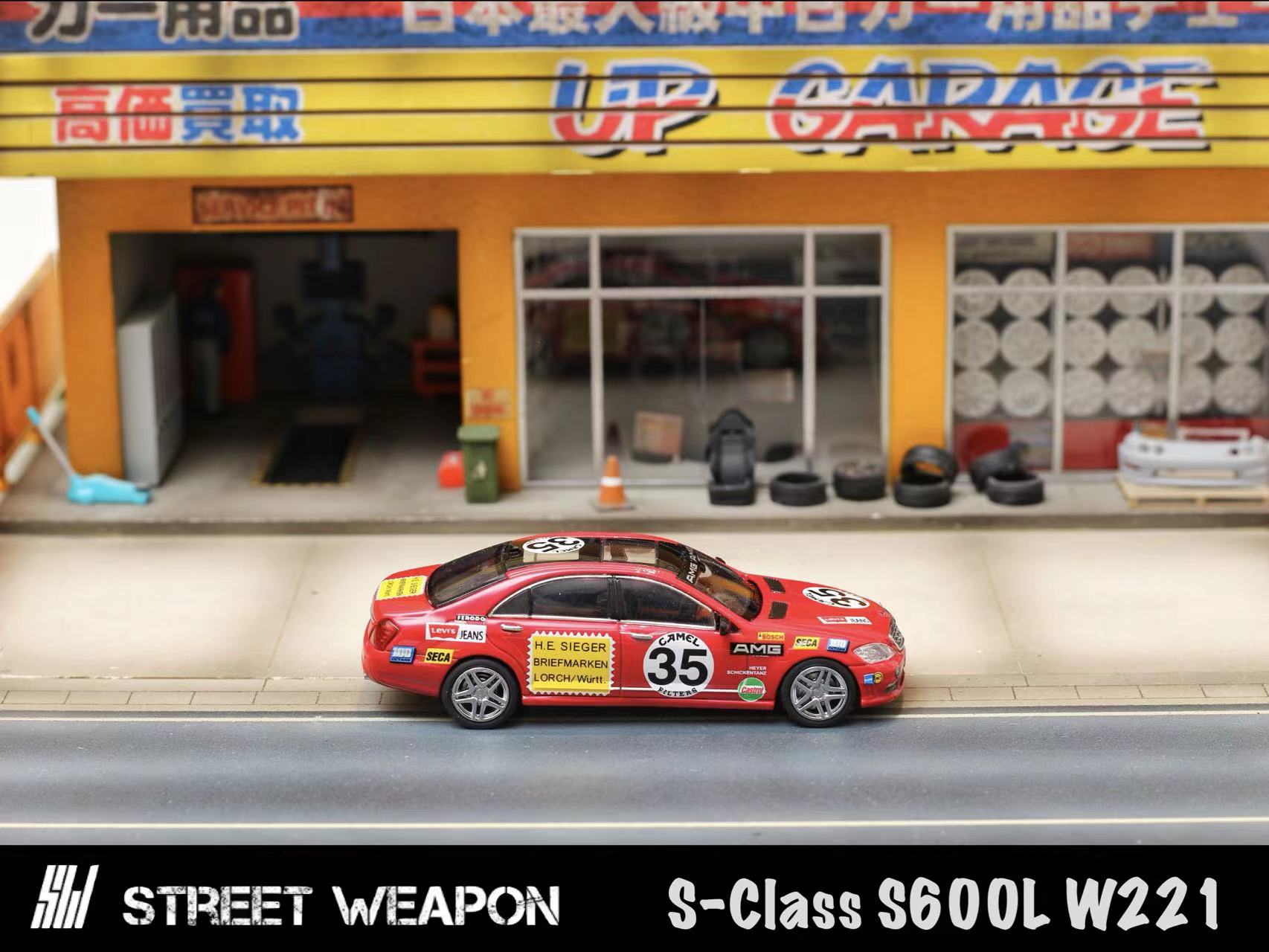 [ PREORDER ] STREET WEAPON SW - 1/64 Mercedes - Benz S - Class S600L W221 Red Pig diecast model car - MODEL CARS UKMODEL CAR#INNO64##TARMAC##diecast_model#