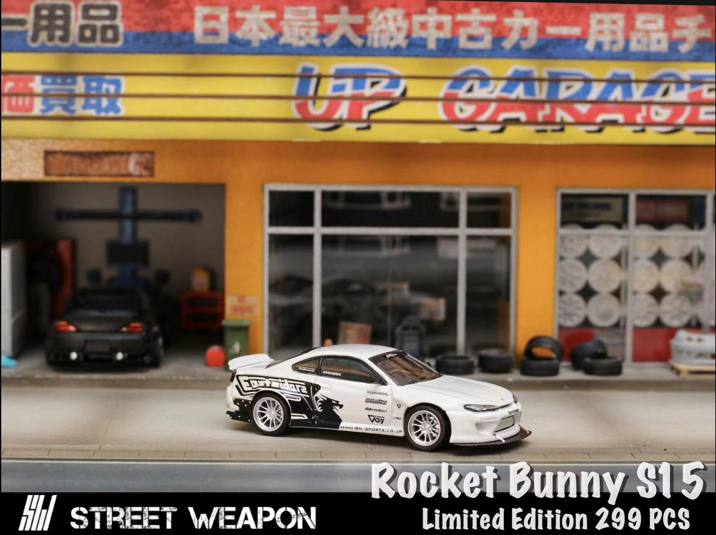 [ PREORDER ] STREET WEAPON SW - 1/64 Nissan Silvia S15 ROCKET BUNNY diecast model - WHITE - MODEL CARS UKMODEL CAR#INNO64##TARMAC##diecast_model#