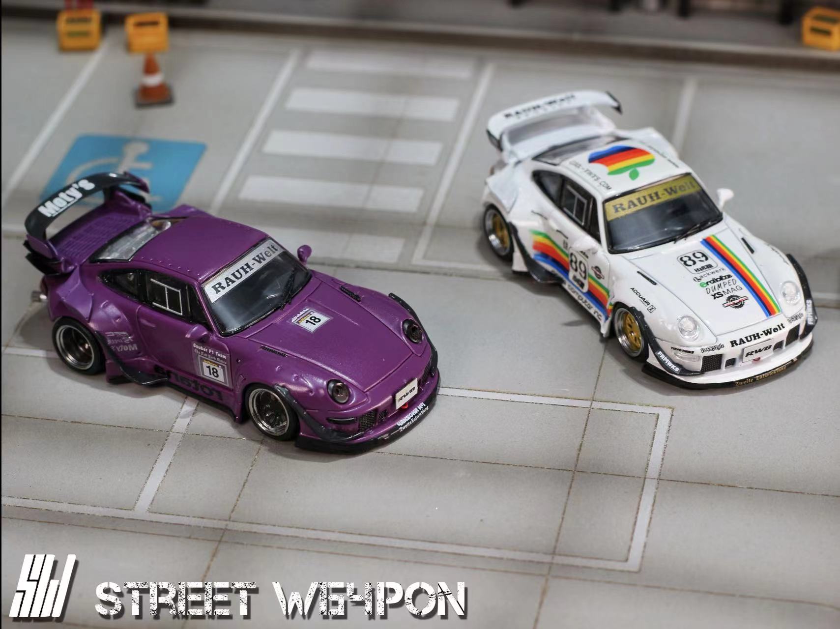 [ PREORDER ] STREET WEAPON SW - 1/64 PORSCHE RWB 993 diecast model - Rotana race track purple - MODEL CARS UKMODEL CAR#INNO64##TARMAC##diecast_model#