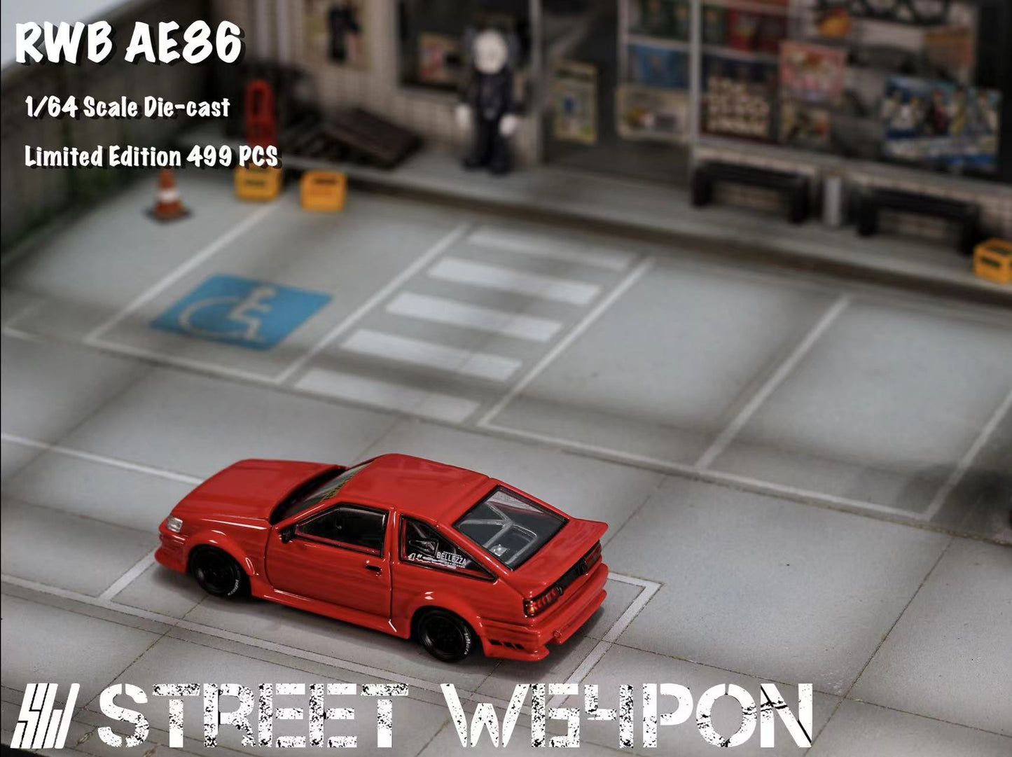 [ PREORDER ] STREET WEAPON SW - 1/64 RWB AE86 diecast model car - Golden - MODEL CARS UKMODEL CAR#INNO64##TARMAC##diecast_model#