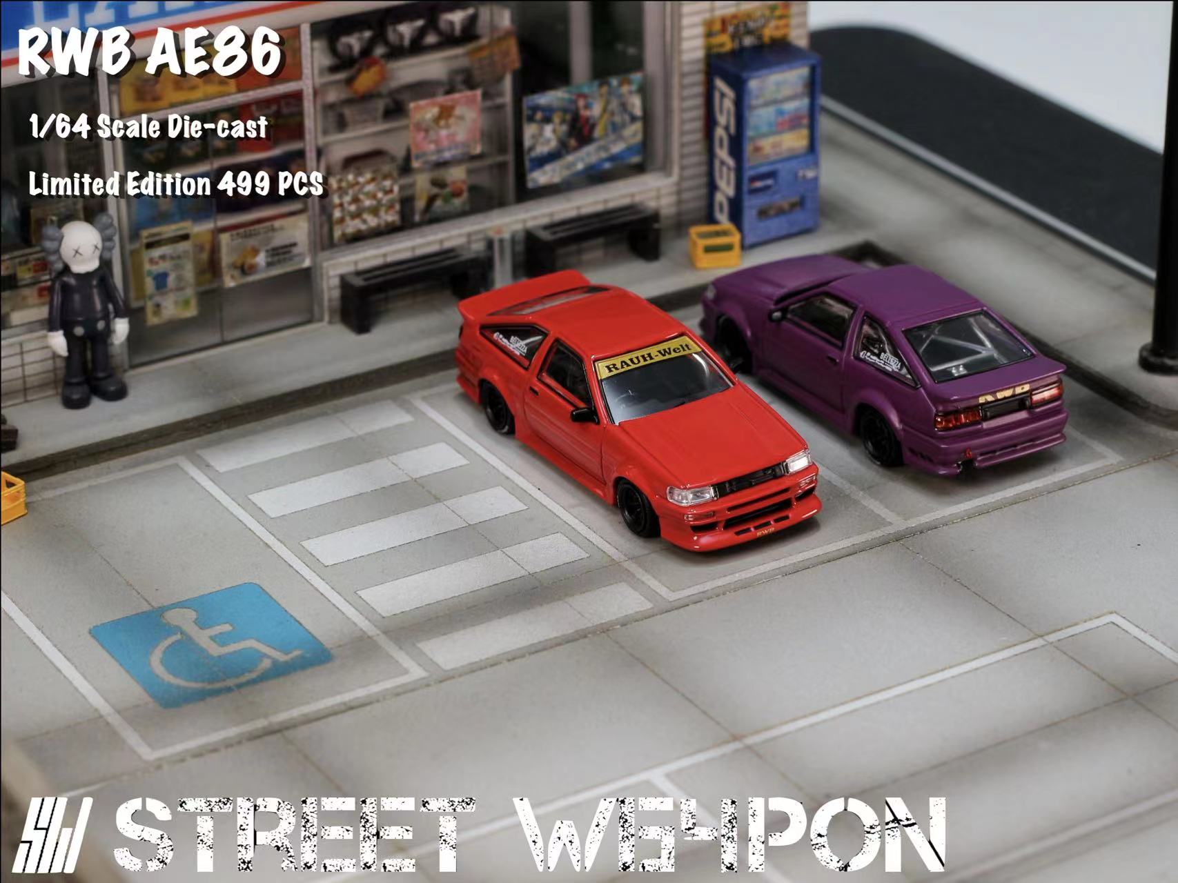 [ PREORDER ] STREET WEAPON SW - 1/64 RWB AE86 diecast model car - Golden - MODEL CARS UKMODEL CAR#INNO64##TARMAC##diecast_model#