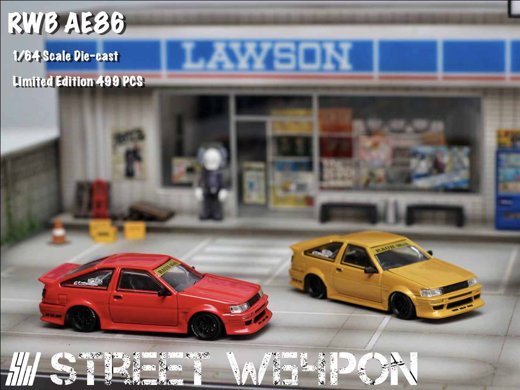 [ PREORDER ] STREET WEAPON SW - 1/64 RWB AE86 diecast model car - Golden - MODEL CARS UKMODEL CAR#INNO64##TARMAC##diecast_model#