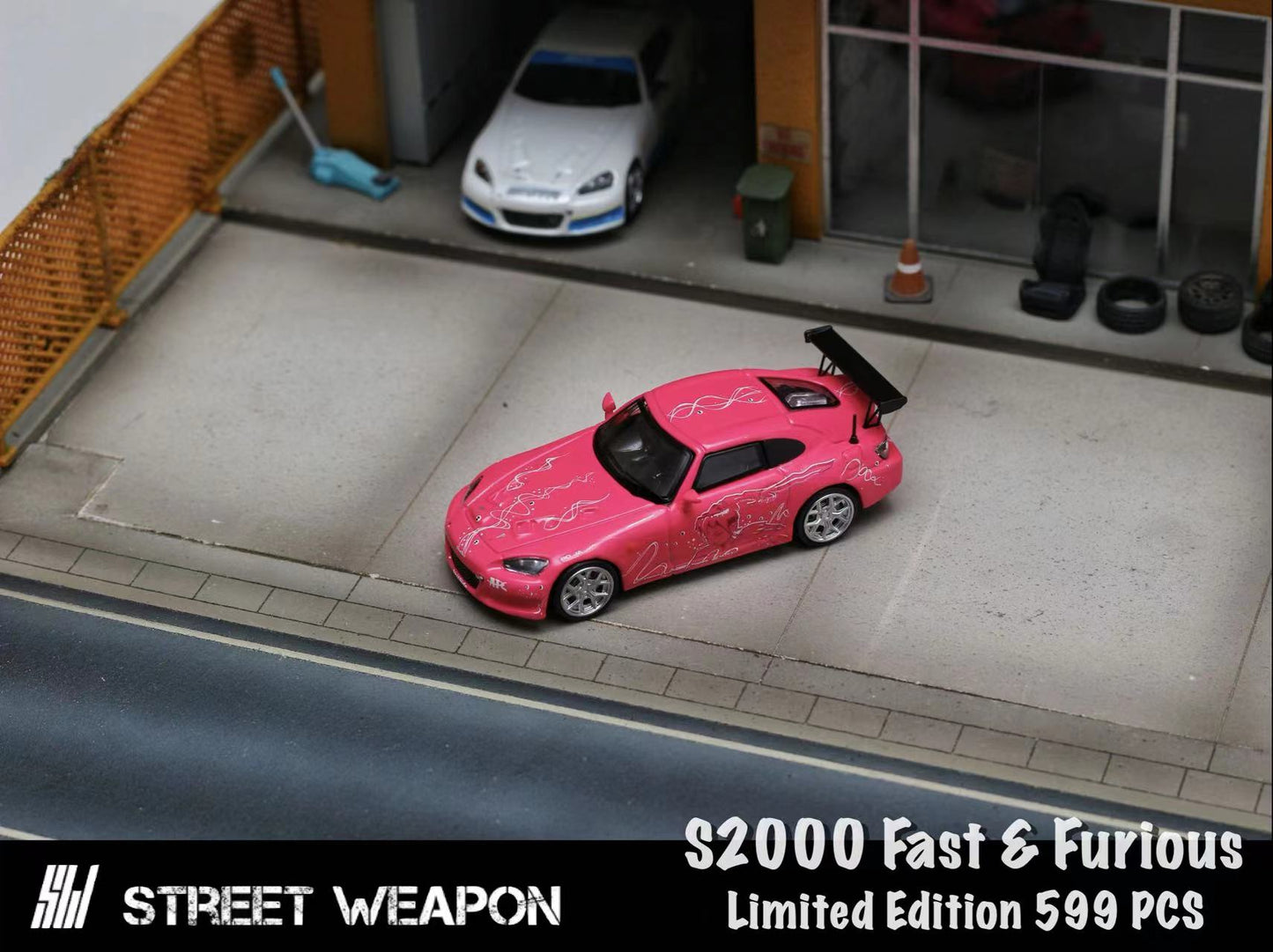 [ PREORDER ] STREET WEAPON SW - 1/64 S2000 Fast & Furious Pink - MODEL CARS UKMODEL CAR#INNO64##TARMAC##diecast_model#