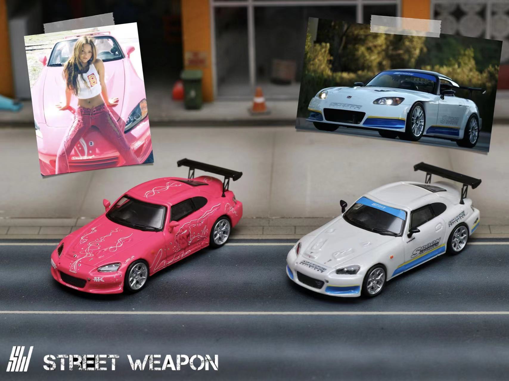 [ PREORDER ] STREET WEAPON SW - 1/64 S2000 Fast & Furious Pink - MODEL CARS UKMODEL CAR#INNO64##TARMAC##diecast_model#