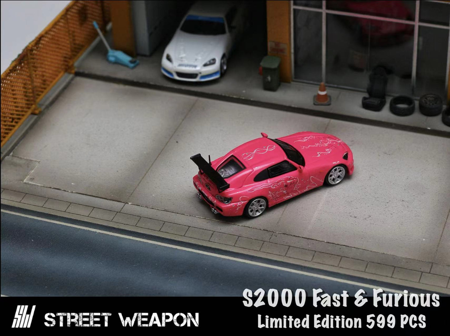 [ PREORDER ] STREET WEAPON SW - 1/64 S2000 Fast & Furious Pink - MODEL CARS UKMODEL CAR#INNO64##TARMAC##diecast_model#