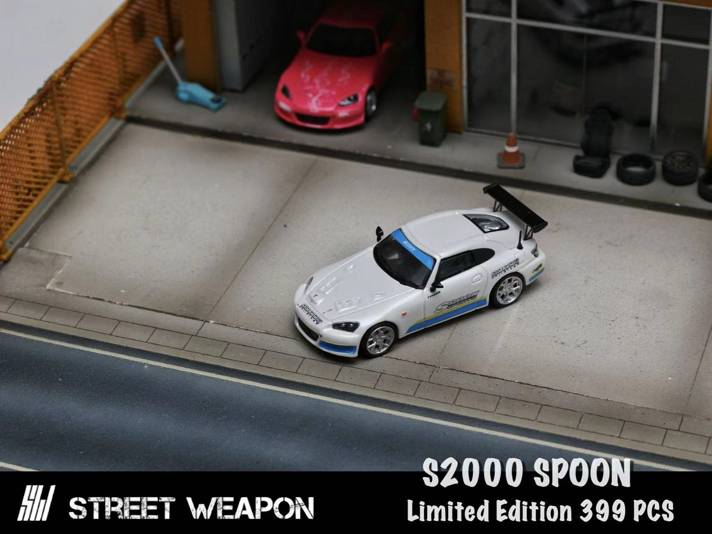 [ PREORDER ] STREET WEAPON SW - 1/64 S2000 SPOON Pearl white - MODEL CARS UKMODEL CAR#INNO64##TARMAC##diecast_model#