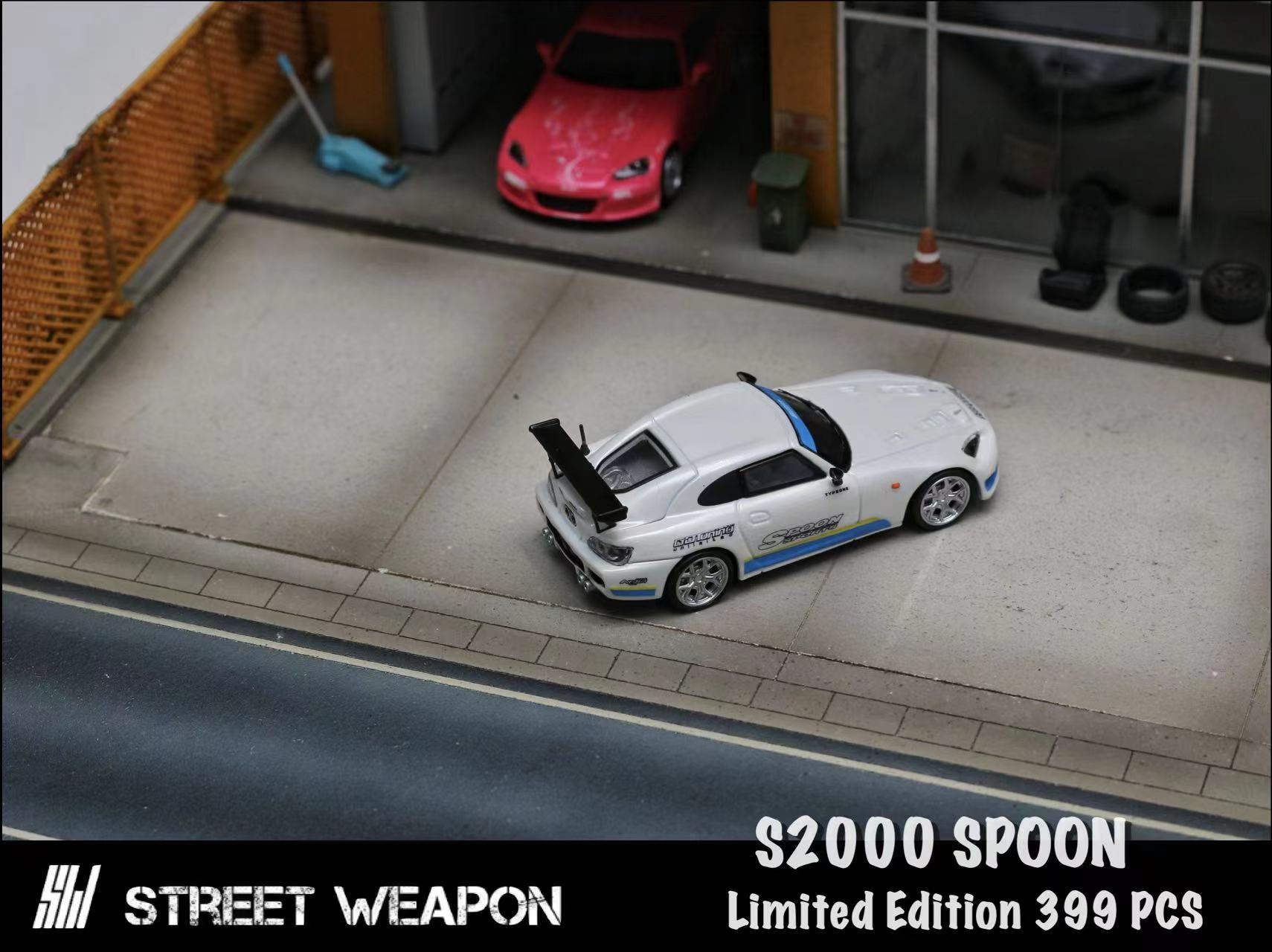 [ PREORDER ] STREET WEAPON SW - 1/64 S2000 SPOON Pearl white - MODEL CARS UKMODEL CAR#INNO64##TARMAC##diecast_model#