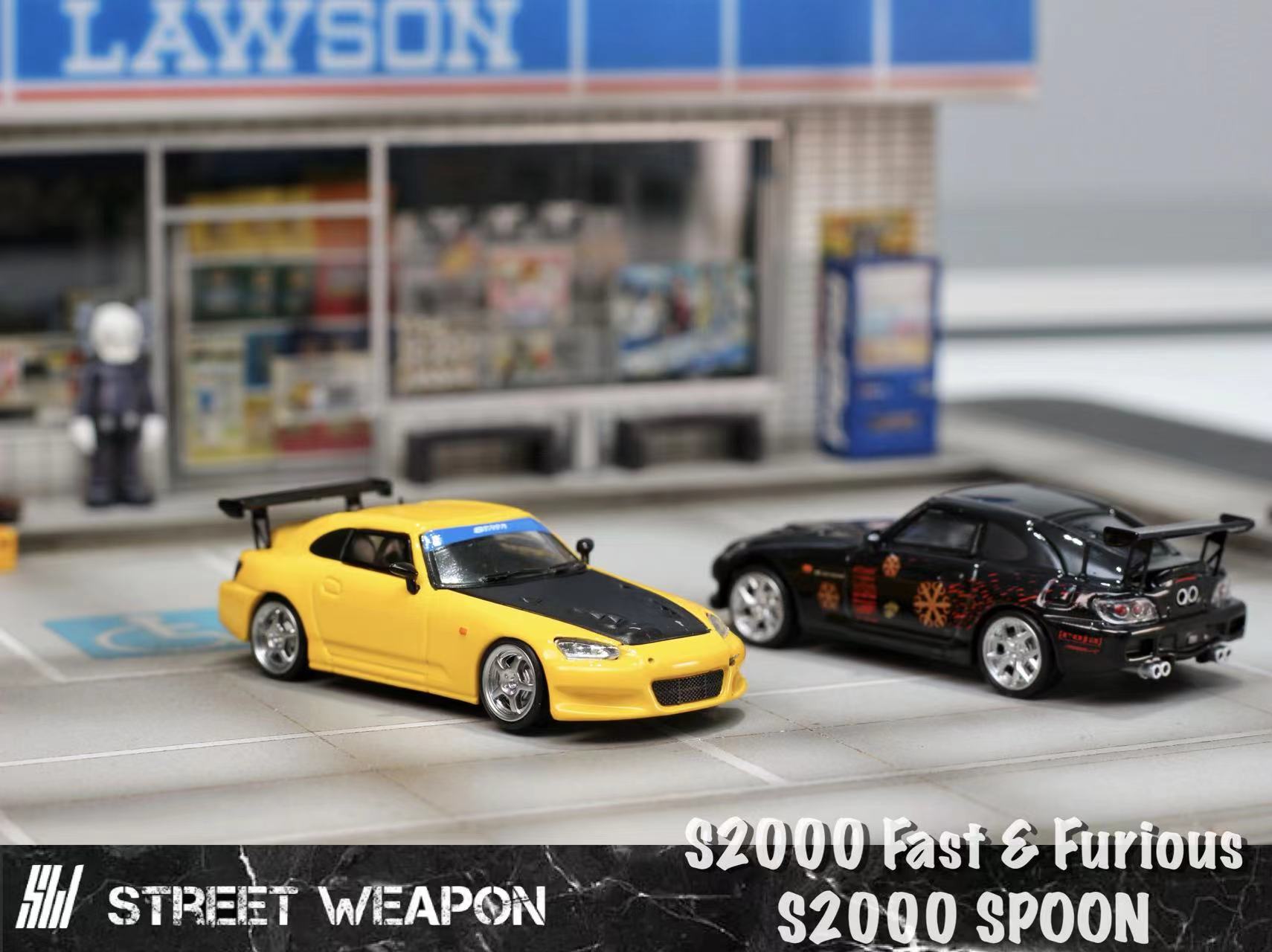 [ PREORDER ] STREET WEAPON SW - 1/64 S2000 SPOON Yellow diecast model car - MODEL CARS UKMODEL CAR#INNO64##TARMAC##diecast_model#