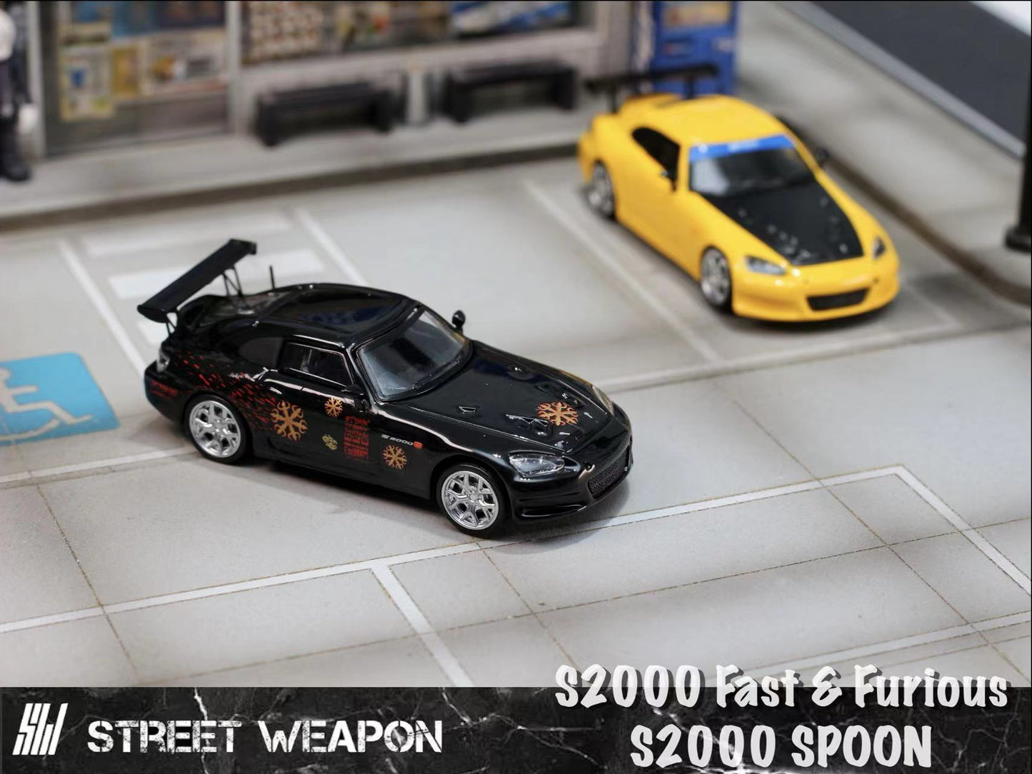 [ PREORDER ] STREET WEAPON SW - 1/64 S2000 SPOON Yellow diecast model car - MODEL CARS UKMODEL CAR#INNO64##TARMAC##diecast_model#