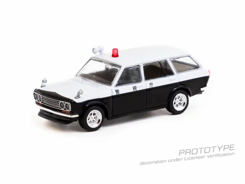 [PREORDER] Tarmac Works - 1/64 Datsun Bluebird 510 Wagon Japan Police Car DIECAST SCALE MODEL CAR - T64G - 026 - PC - MODEL CARS UKMODEL CAR#INNO64##TARMAC##diecast_model#