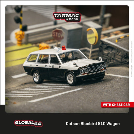 [PREORDER] Tarmac Works - 1/64 Datsun Bluebird 510 Wagon Japan Police Car DIECAST SCALE MODEL CAR - T64G - 026 - PC - MODEL CARS UKMODEL CAR#INNO64##TARMAC##diecast_model#