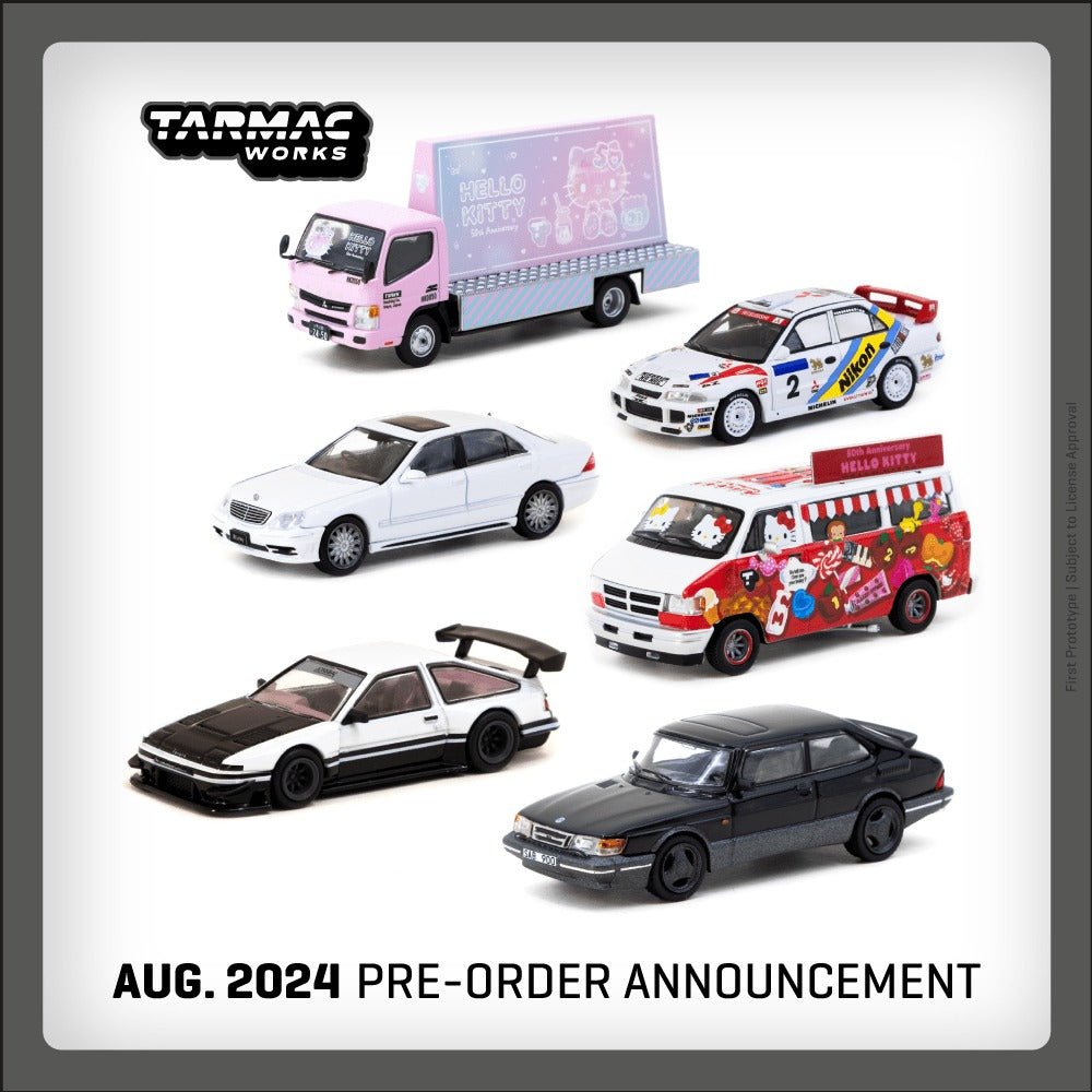 [PREORDER] Tarmac Works - 1/64 Dodge Van Hello Kitty Food Truck DIECAST SCALE MODEL CAR - T64G - TL032 - HK - MODEL CARS UKMODEL CAR#INNO64##TARMAC##diecast_model#