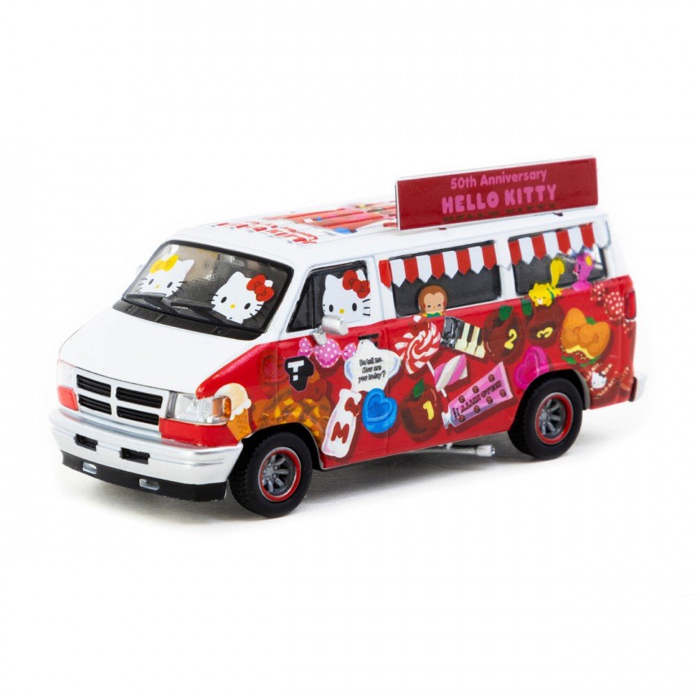 [PREORDER] Tarmac Works - 1/64 Dodge Van Hello Kitty Food Truck DIECAST SCALE MODEL CAR - T64G - TL032 - HK - MODEL CARS UKMODEL CAR#INNO64##TARMAC##diecast_model#