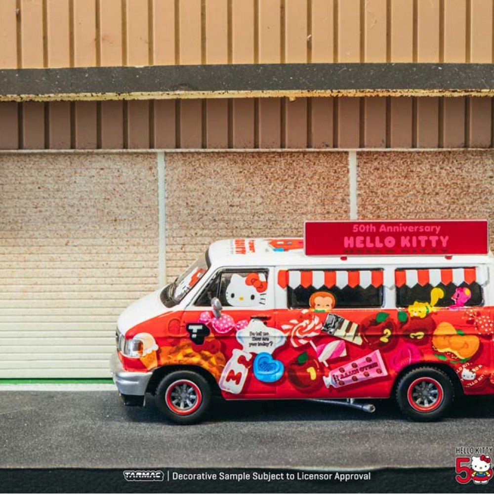 [PREORDER] Tarmac Works - 1/64 Dodge Van Hello Kitty Food Truck DIECAST SCALE MODEL CAR - T64G - TL032 - HK - MODEL CARS UKMODEL CAR#INNO64##TARMAC##diecast_model#