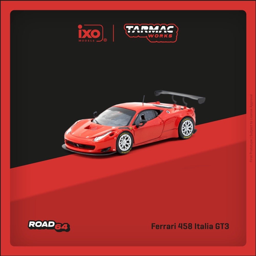 [PREORDER] Tarmac Works - 1/64 Ferrari 458 Italia GT3 Red Diecast Scale Model Car - T64R - 074 - RE - MODEL CARS UKMODEL CAR#INNO64##TARMAC##diecast_model#