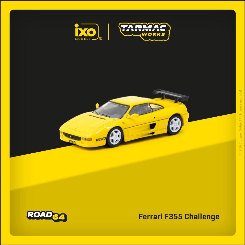 [PREORDER] Tarmac Works - 1/64 Ferrari F355 Challenge Yellow Diecast Scale Model Car - T64R - 083 - YL - MODEL CARS UKMODEL CAR#INNO64##TARMAC##diecast_model#