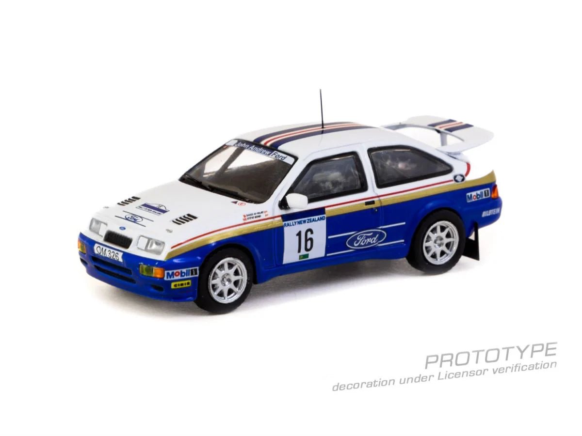 [PREORDER] Tarmac Works - 1/64 FORD SIERRA RS COSWORTH RALLY OF NEW ZEALAND 1989 DIECAST SCALE MODEL CAR - T64 - 058 - 89NZR16 - MODEL CARS UKMODEL CAR#INNO64##TARMAC##diecast_model#