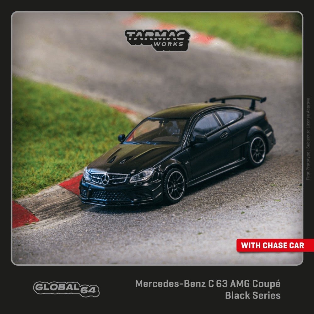 [PREORDER] Tarmac Works - 1/64 Mercedes - Benz C 63 AMG Coupé Black Series Matte Black DIECAST SCALE MODEL CAR - T64G - 009 - MB - MODEL CARS UKMODEL CAR#INNO64##TARMAC##diecast_model#