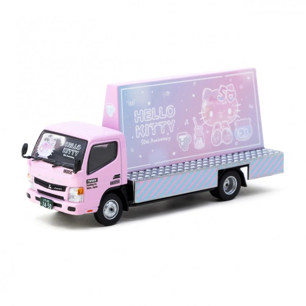 PREORDER Tarmac Works 1 64 Mitsubishi Fuso Canter Hello Kitty Billboard DIECAST SCALE MODEL CAR T64T TL002 HK MODEL CARS UK INNO64 TARMAC diecast model