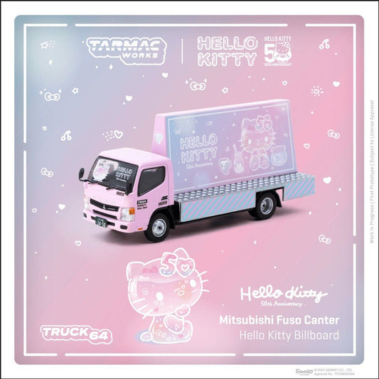 [PREORDER] Tarmac Works - 1/64 Mitsubishi Fuso Canter Hello Kitty Billboard DIECAST SCALE MODEL CAR - T64T - TL002 - HK - MODEL CARS UKMODEL CAR#INNO64##TARMAC##diecast_model#