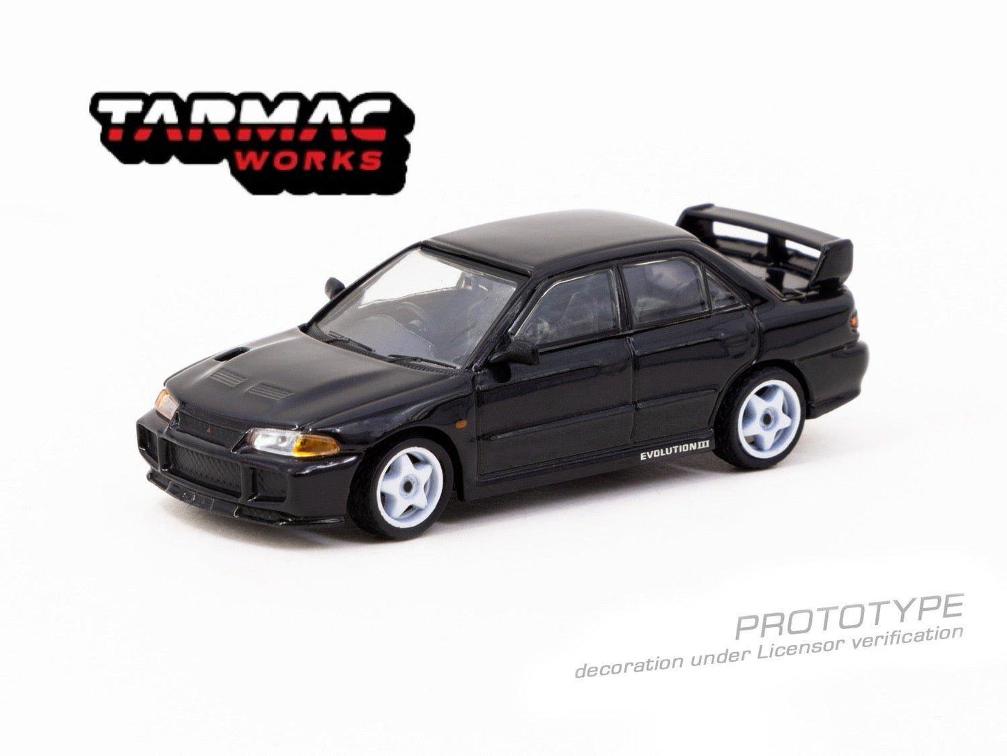 [PREORDER] Tarmac Works - 1/64 Mitsubishi Lancer GSR Evolution III Black - MODEL CAR UKMODEL CAR#INNO64##TARMAC##diecast_model#