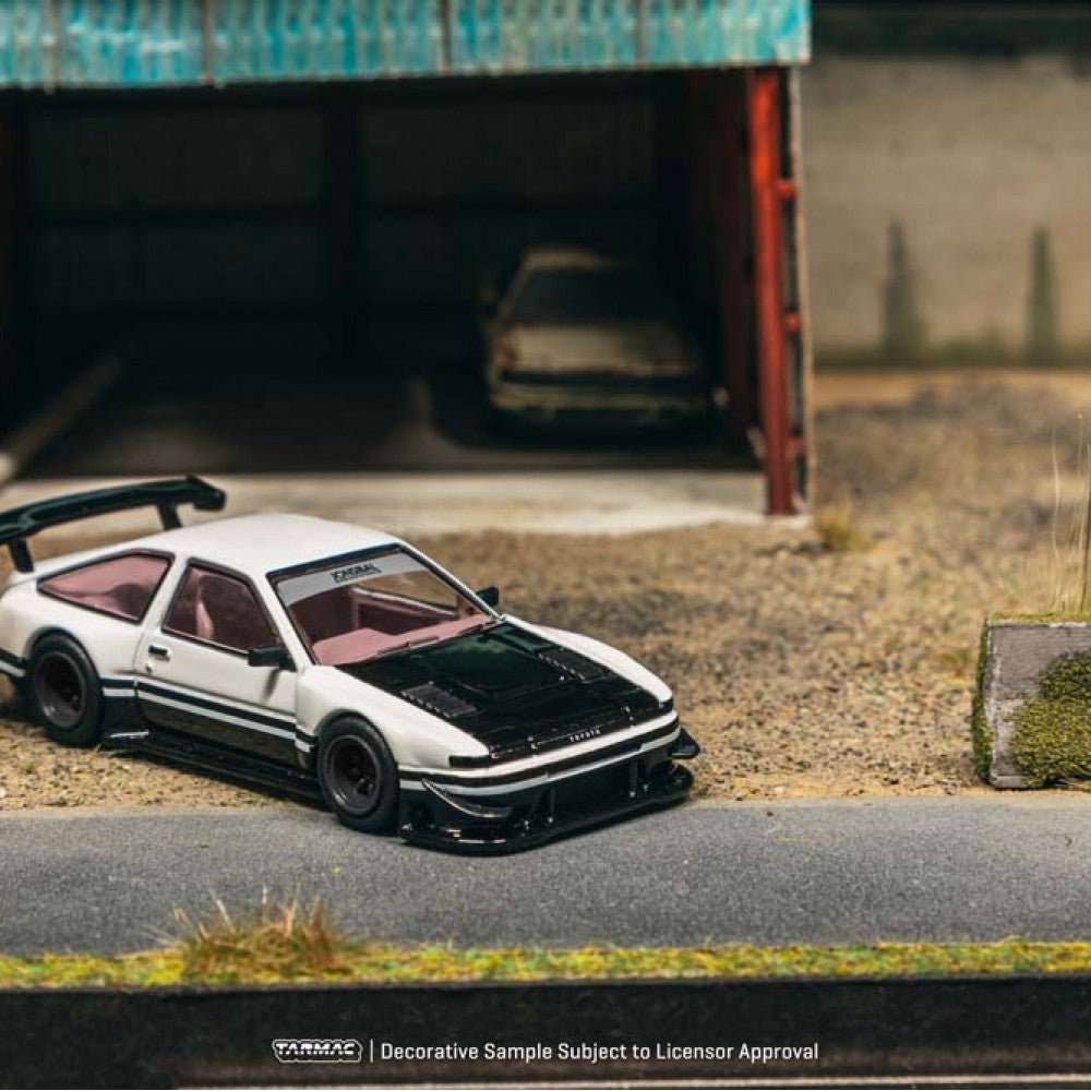 [PREORDER] Tarmac Works - 1/64 Toyota Sprinter Trueno AE86 Widebody by Jon Sibal White Black w/ Trading Cards Combo Set DIECAST SCALE MODEL CAR - T64G - 060 - WB - MODEL CARS UKMODEL CAR#INNO64##TARMAC##diecast_model#