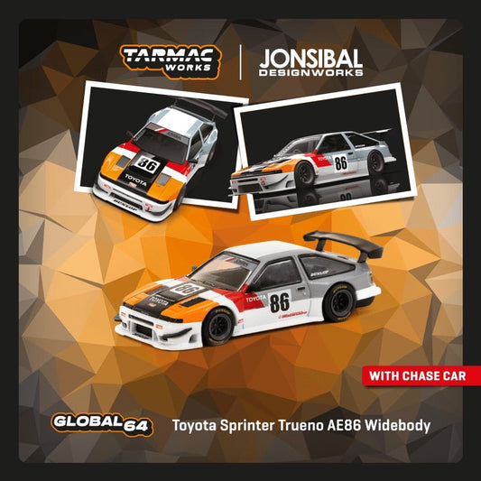 [PREORDER] Tarmac Works - 1/64 Toyota Sprinter Trueno AE86 Widebody DIECAST SCALE MODEL CAR - T64G - 060 - TRD - MODEL CARS UKMODEL CAR#INNO64##TARMAC##diecast_model#