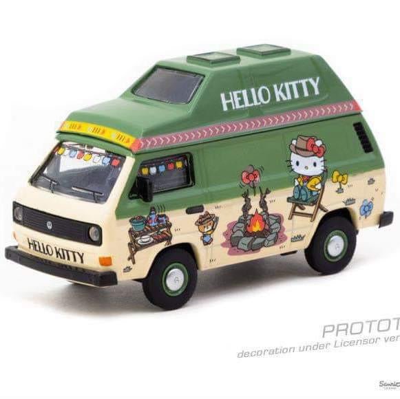 [PREORDER] Tarmac Works - 1/64 Volkswagen T3 Van Hello Kitty Camping DIECAST SCALE MODEL CAR - T64S - 001 - HK - MODEL CARS UKMODEL CAR#INNO64##TARMAC##diecast_model#