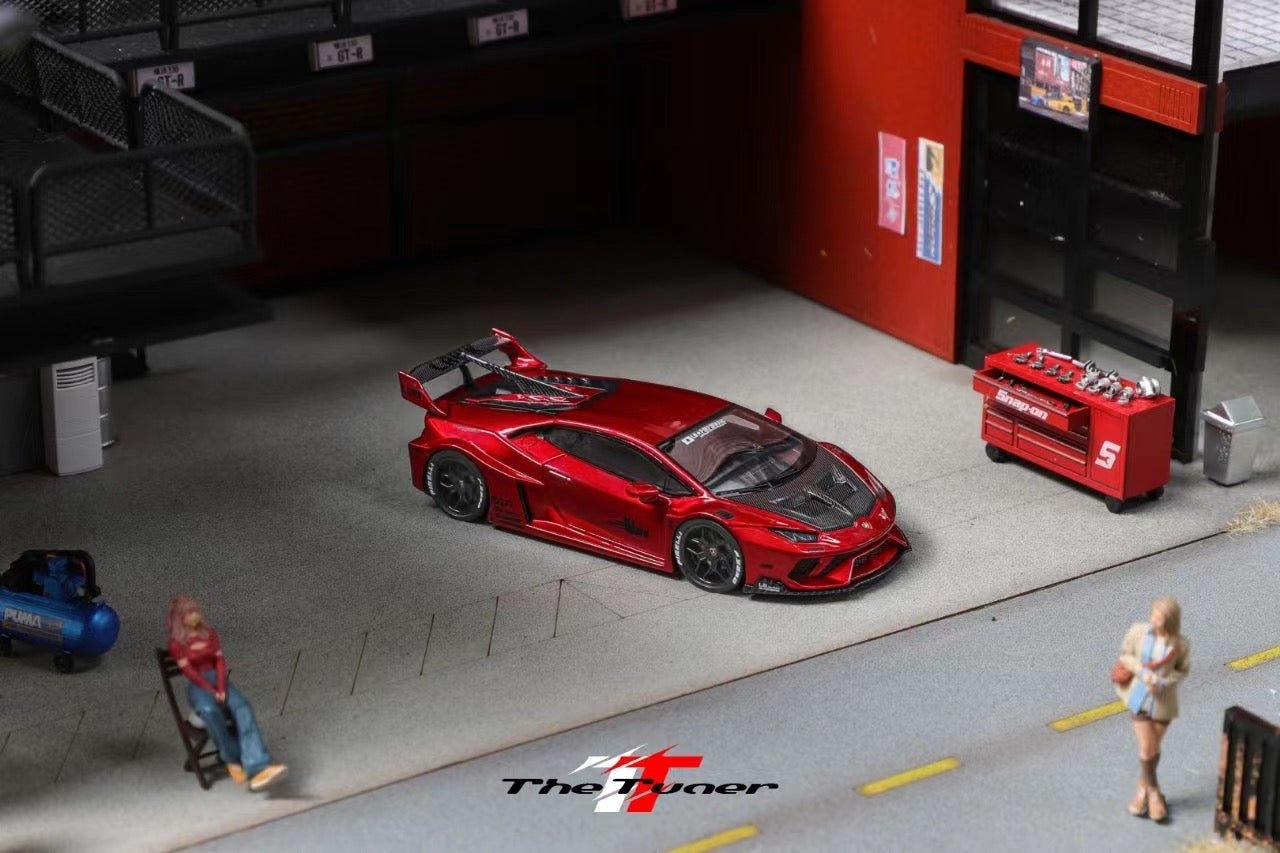 [ PREORDER ] The Tuner - 1/64 Huracan LP610 - 4 LB - Silhouette Works GT diecast model car - Metallic Red - MODEL CARS UKMODEL CAR#INNO64##TARMAC##diecast_model#